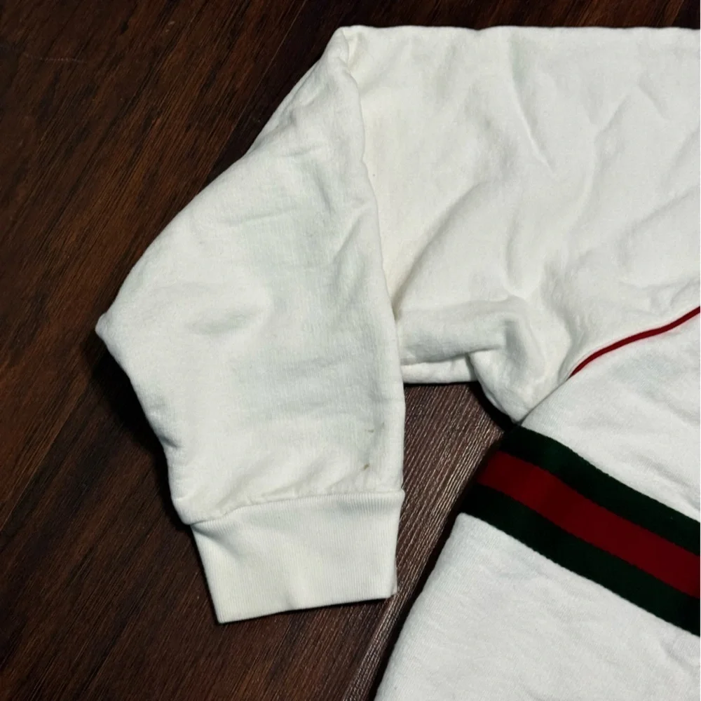 Gucci Web Accent thick White Hoodie Men’s Small